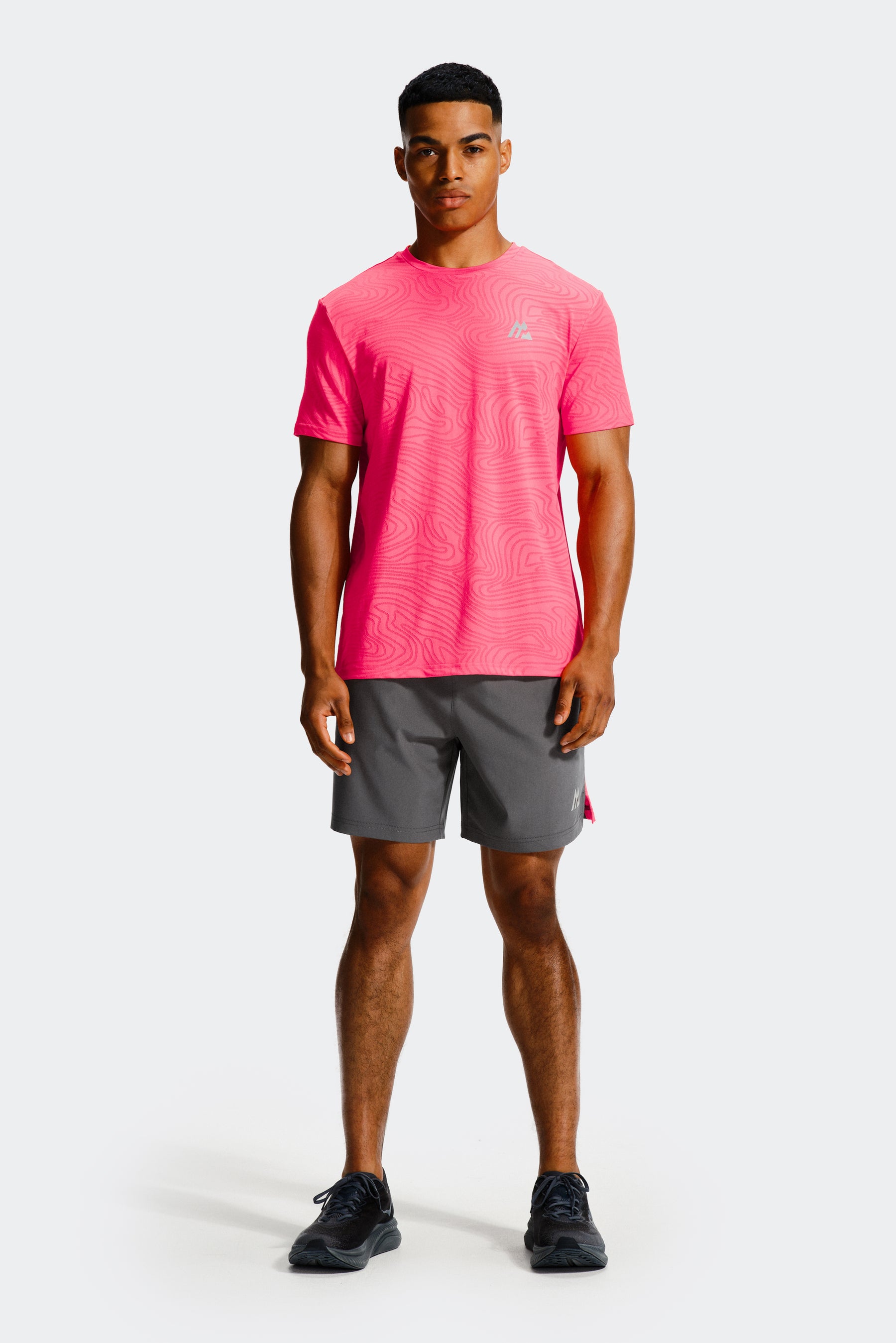 Tide Short - Cement Grey/Shocking Pink