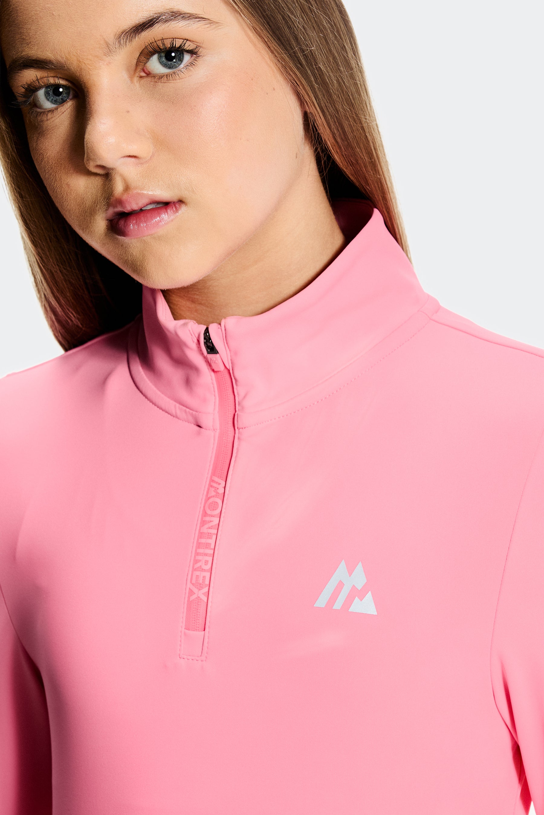 Girls Icon 1/4 Zip - Sweet Pink