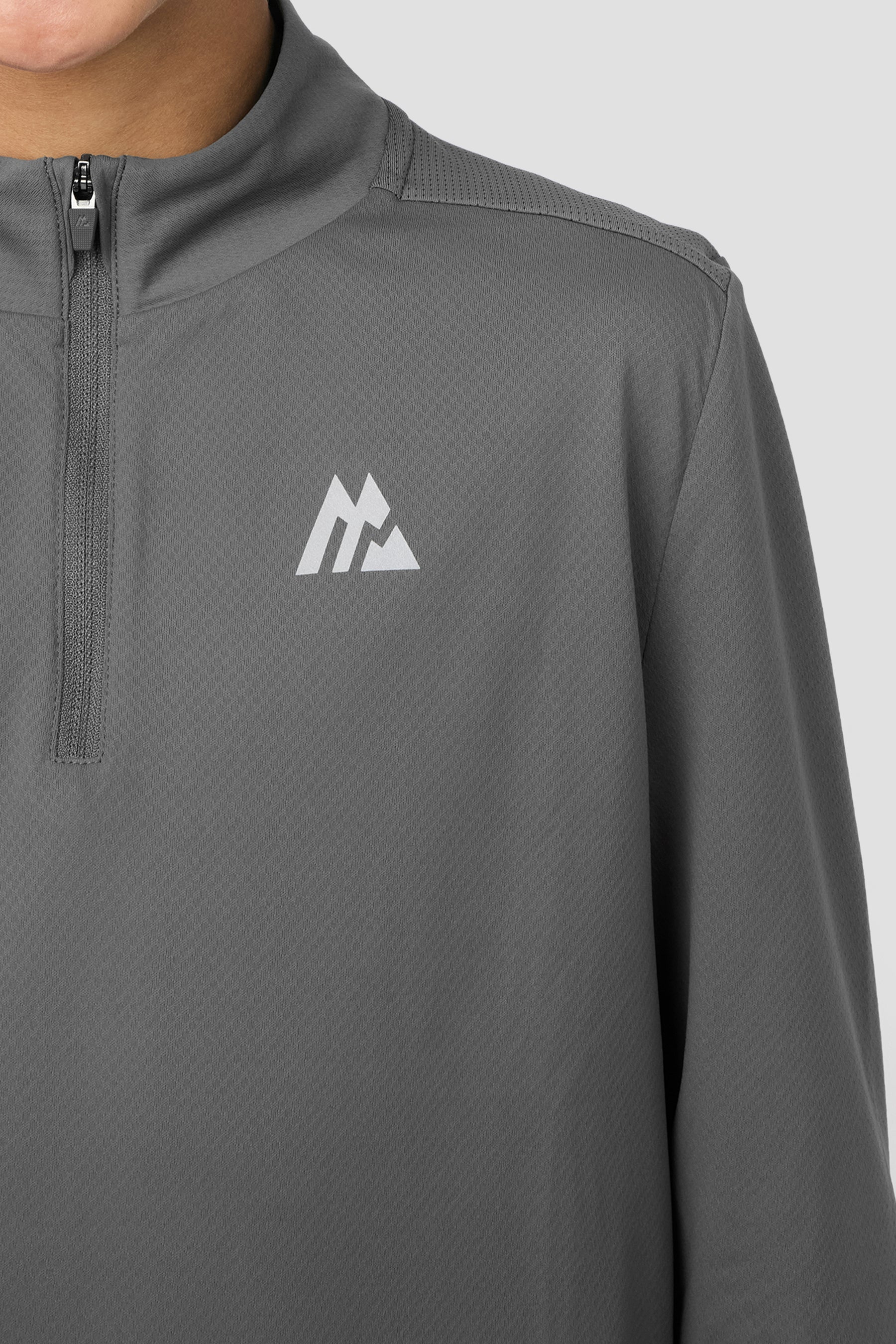 Boys Delta 1/4 Zip - Cement Grey
