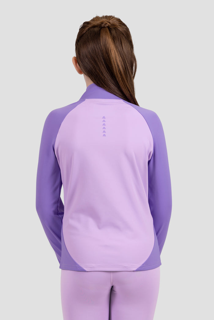 Girls Dash 1/4 Zip - Parma/Royal Purple
