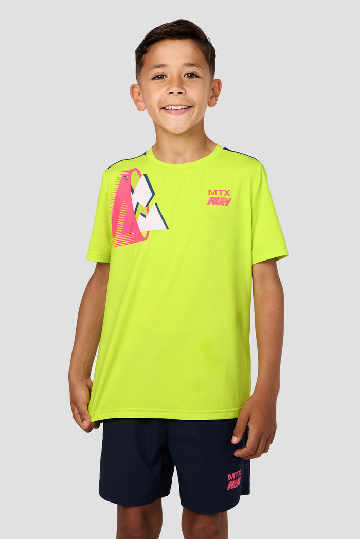 Boys MTX Run T-Shirt - Hazard/Naval