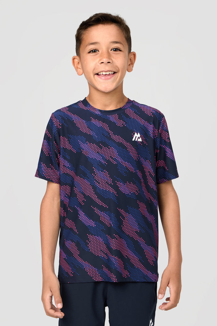 Boys Thera T-Shirt - Midnight Blue/Cobalt/Shocking Pink