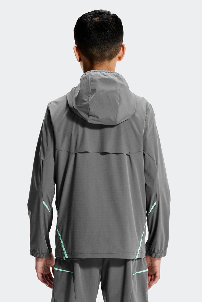 Boys Ignite Windbreaker - Cement Grey/Duck Egg