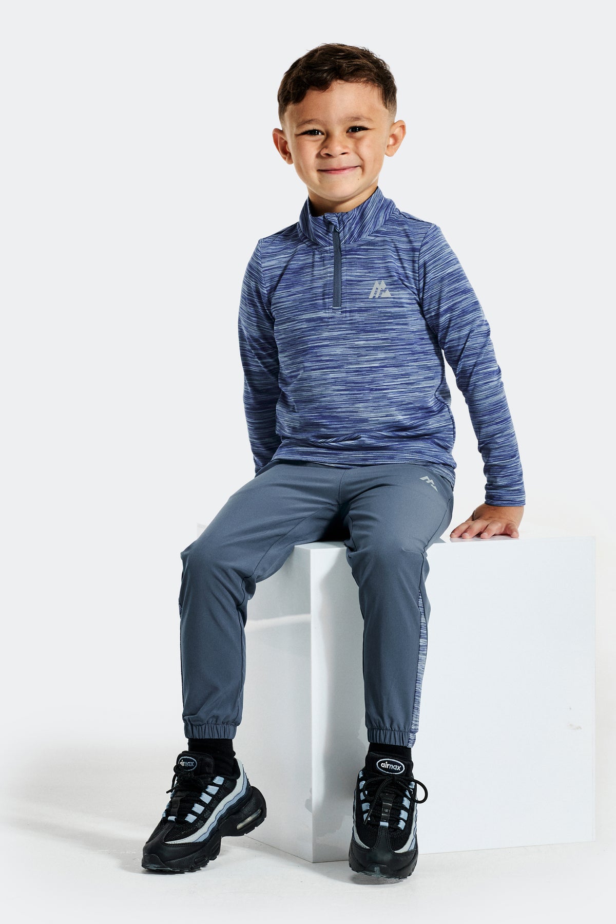 Infant Boys Trail 1/4 Zip - Blue Slate/Blue