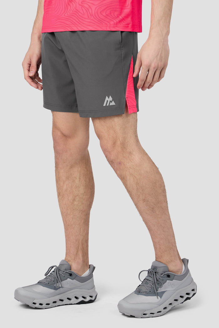 Tide Short - Cement Grey/Shocking Pink