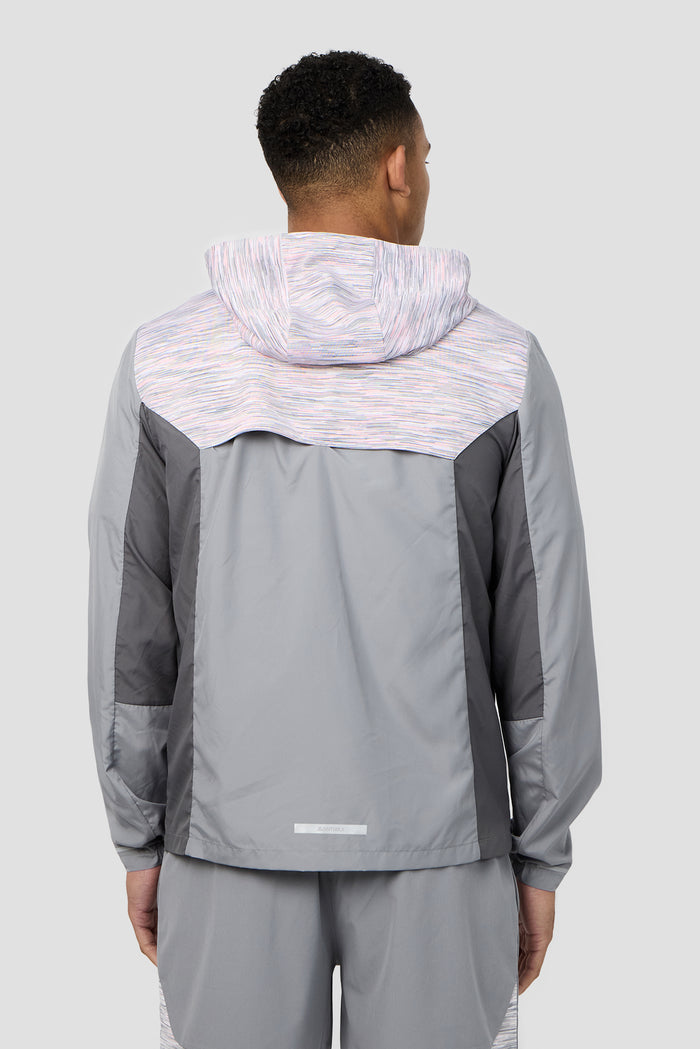 Trail Windbreaker - Grey/Pink/White