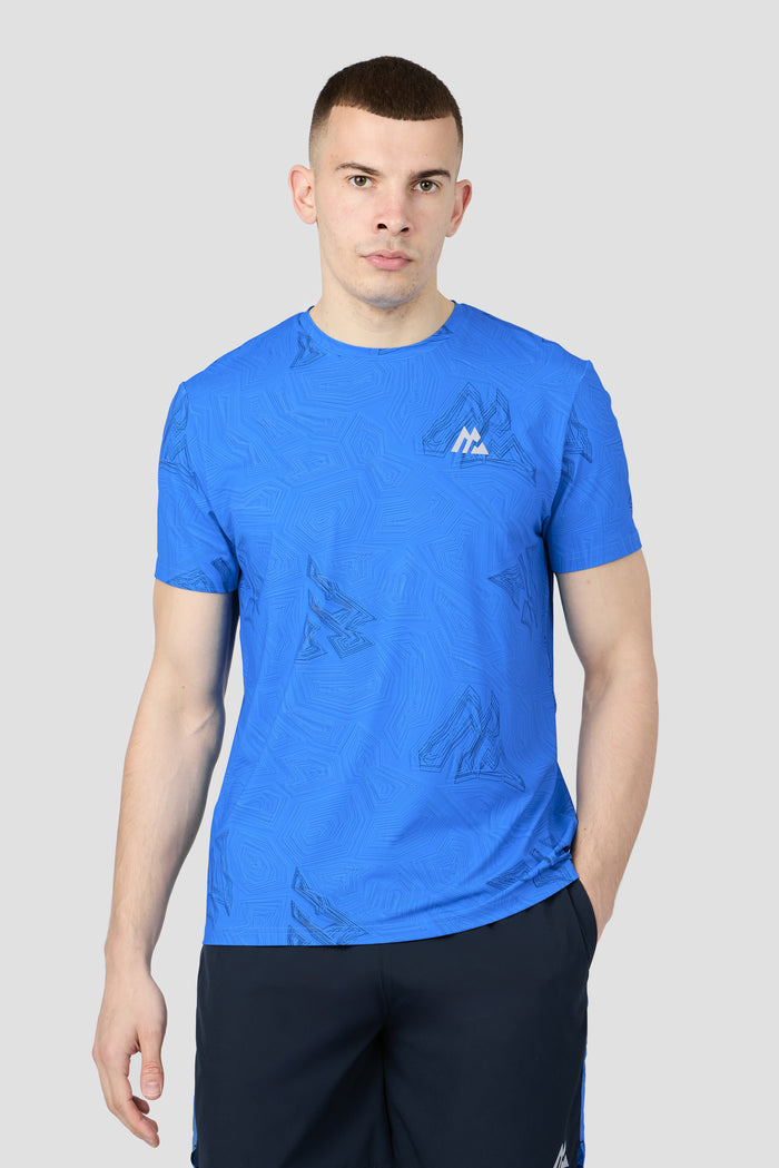 Geo M Print T-Shirt - Celestial Blue/Midnight Blue