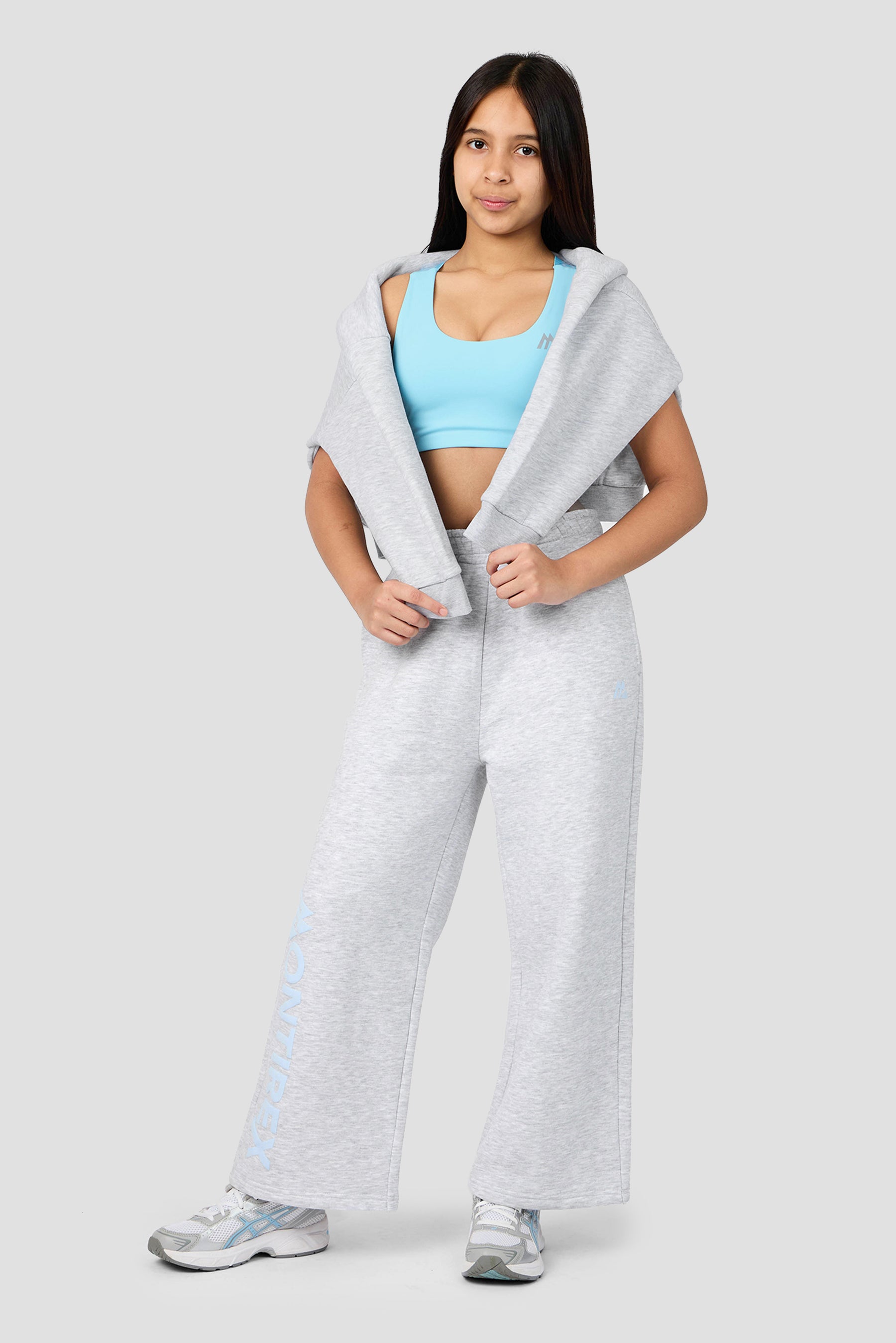 Girls Vibe Hood - Light Smoke Grey Marl/Misty Blue
