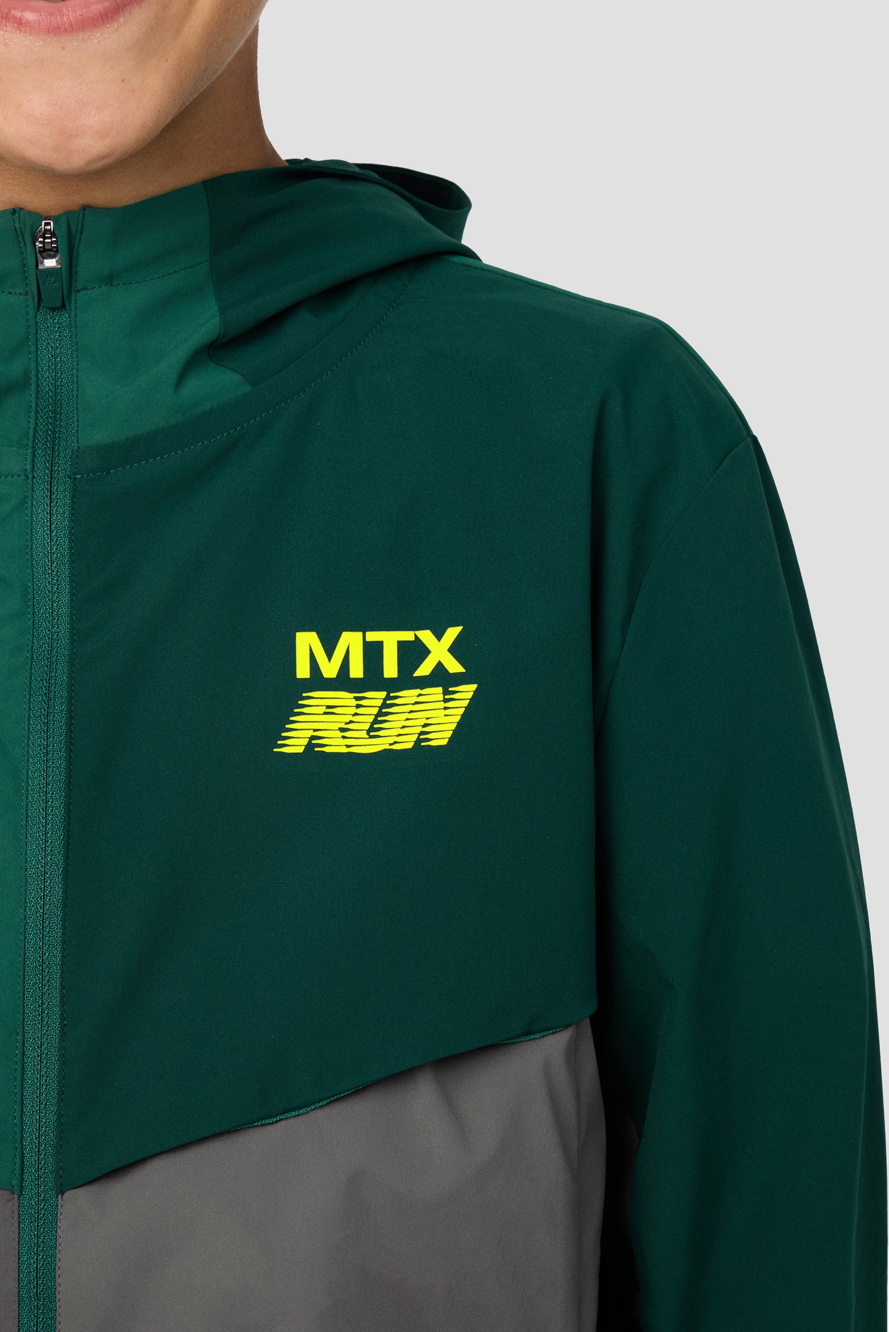 Boys MTX Run Jacket - Cement Grey/Evergreen/Sherwood