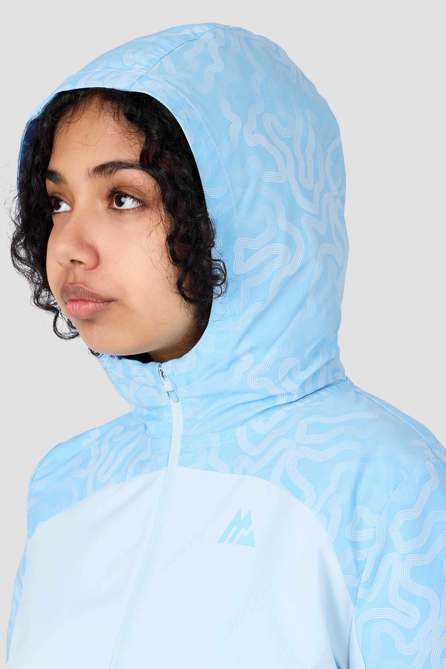 Girls Spin Windbreaker - Misty Blue/Seashell Blue