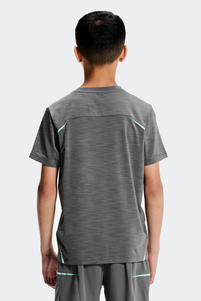 Boys Ignite T-Shirt - Cement Grey/Duck Egg