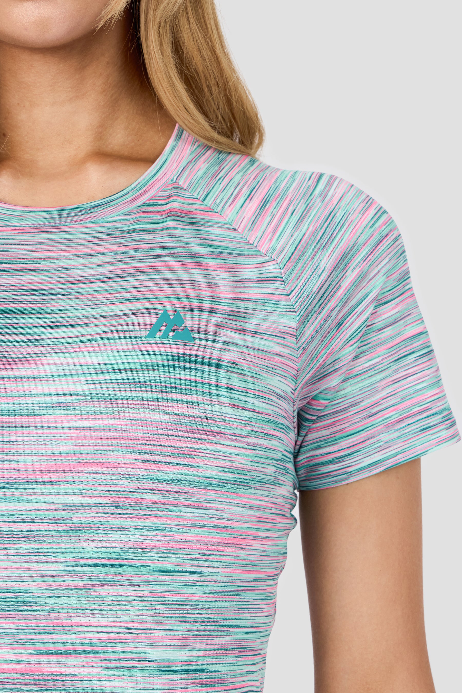 Women's Trail T-Shirt - Teal/Pink/White