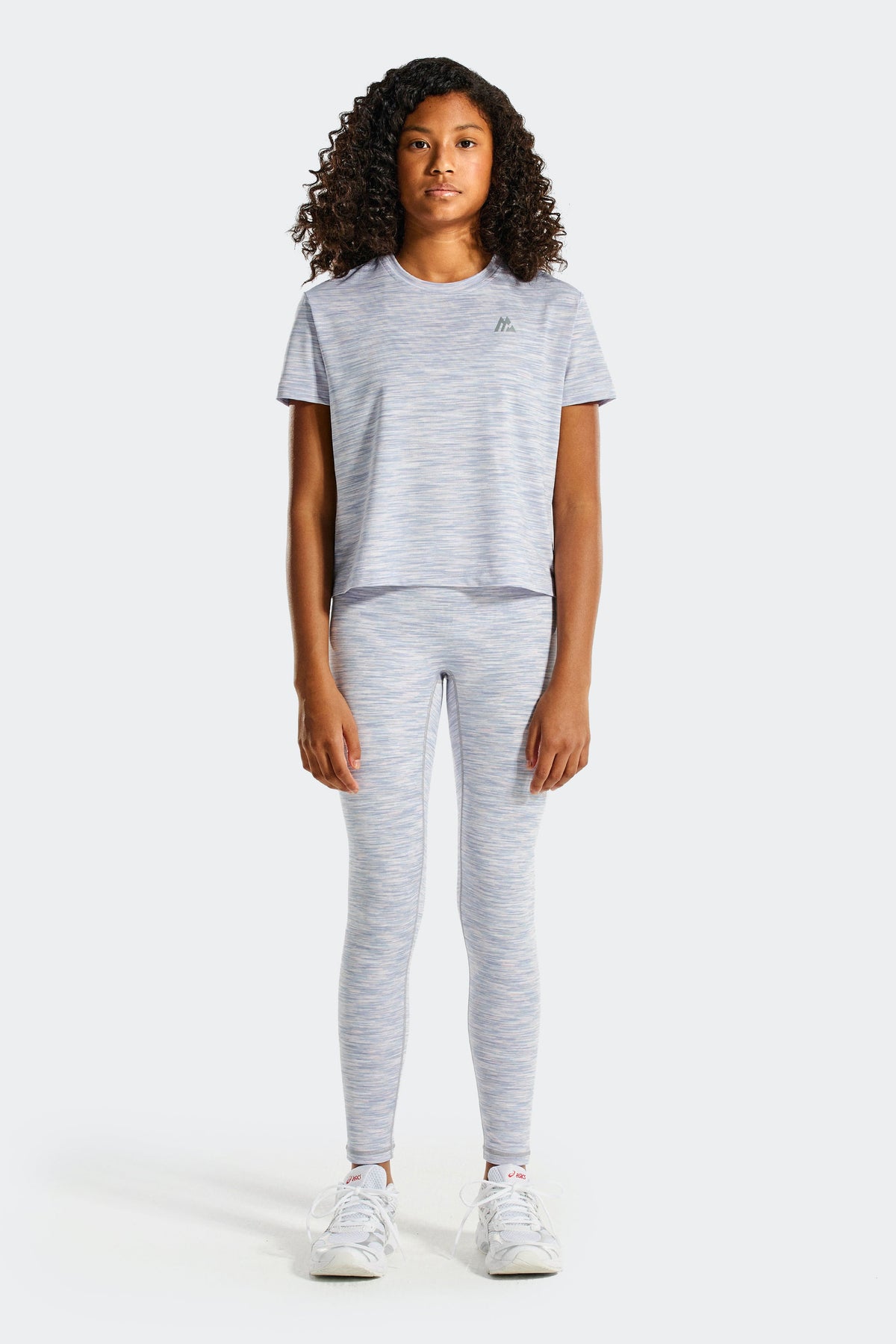 Girls Trail Legging - Grey/Blue/Pink/White