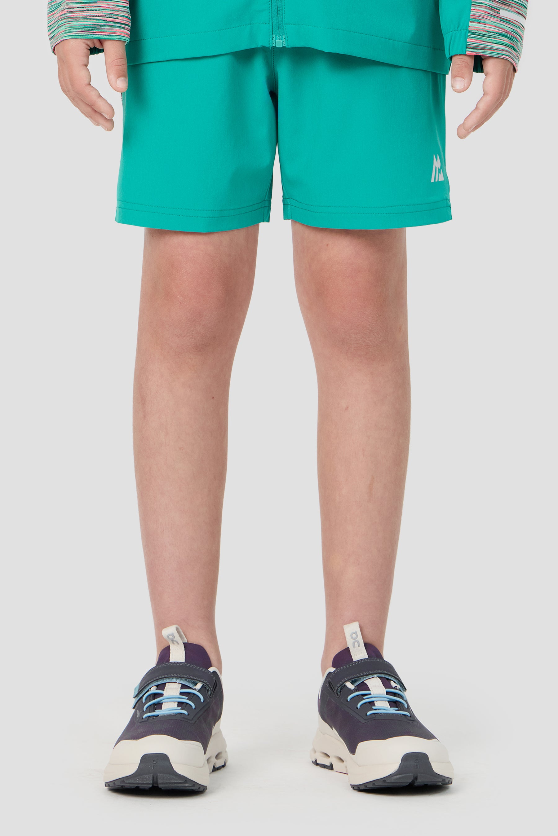 Boys Trail Panel Short - Teal/Pink/White