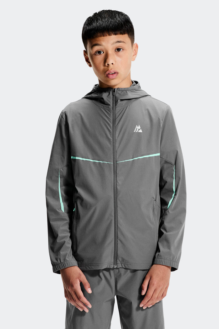 Boys Ignite Windbreaker - Cement Grey/Duck Egg
