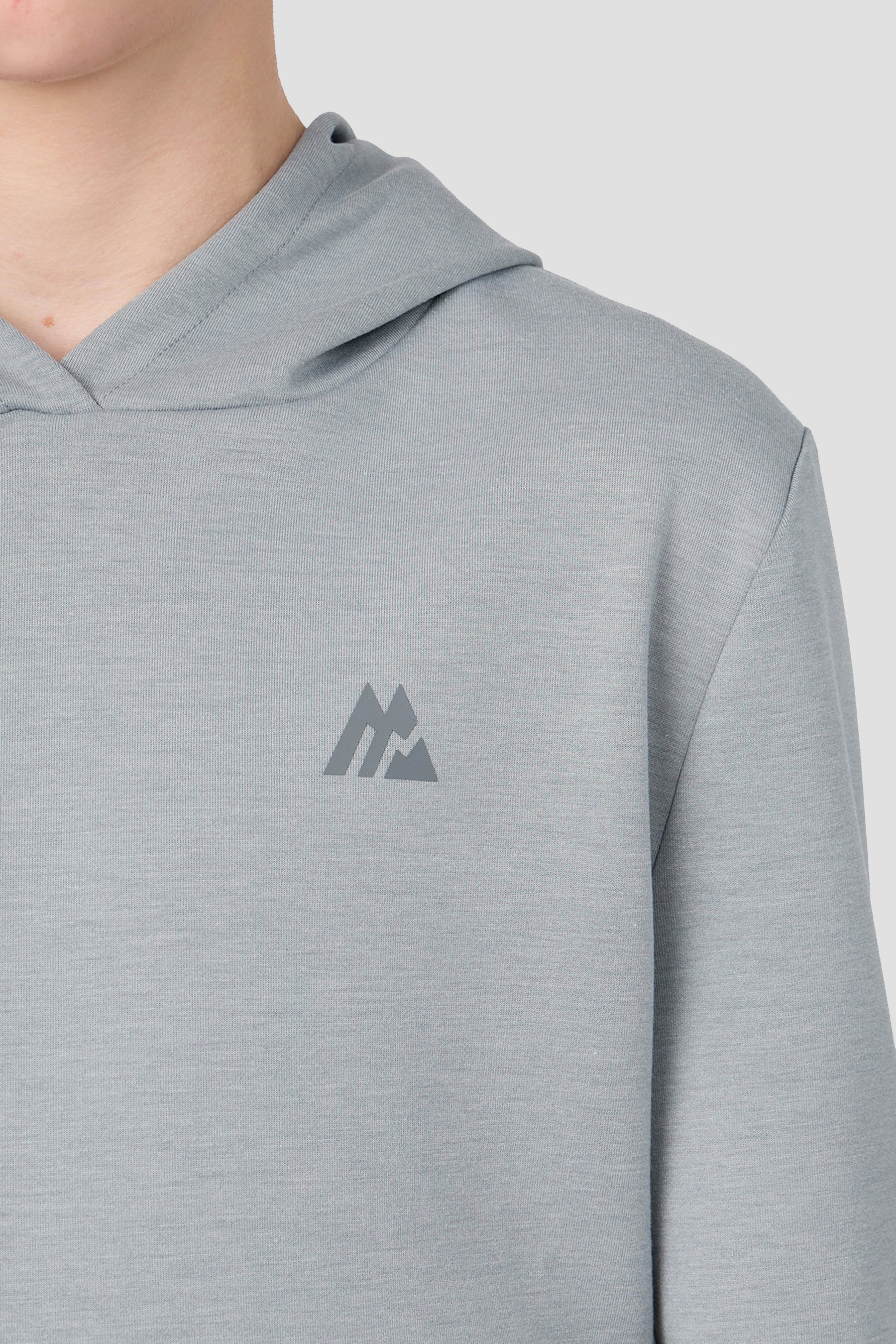 Boys Zenith Hood - Platinum Grey Marl