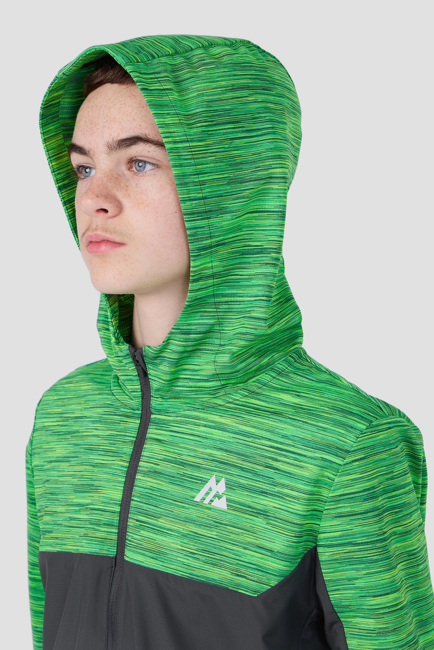 Boys Trail 2.0 Windbreaker - Grey/Green Multi