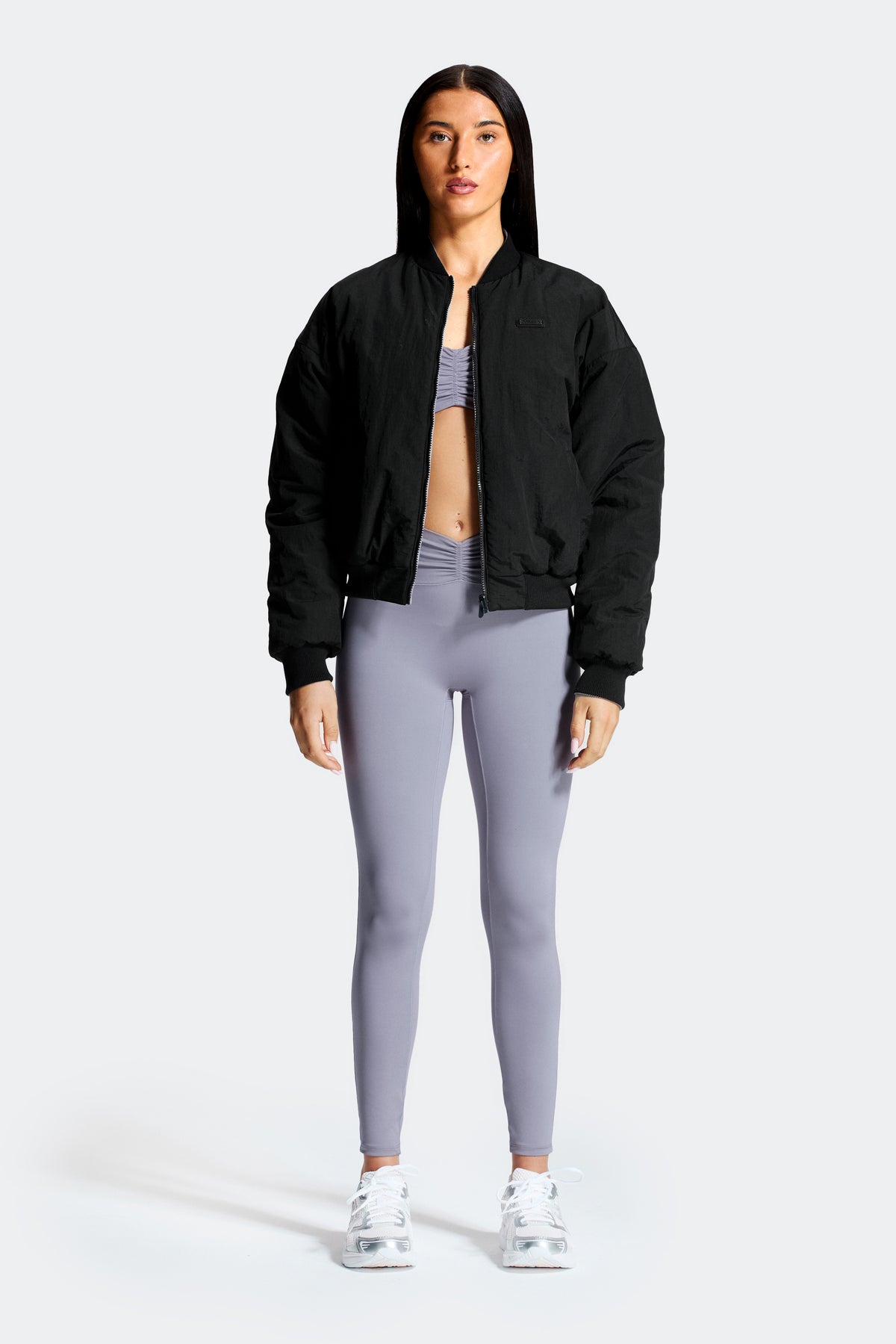 Gemini Reversible Bomber Jacket - Black/Grey Orchid