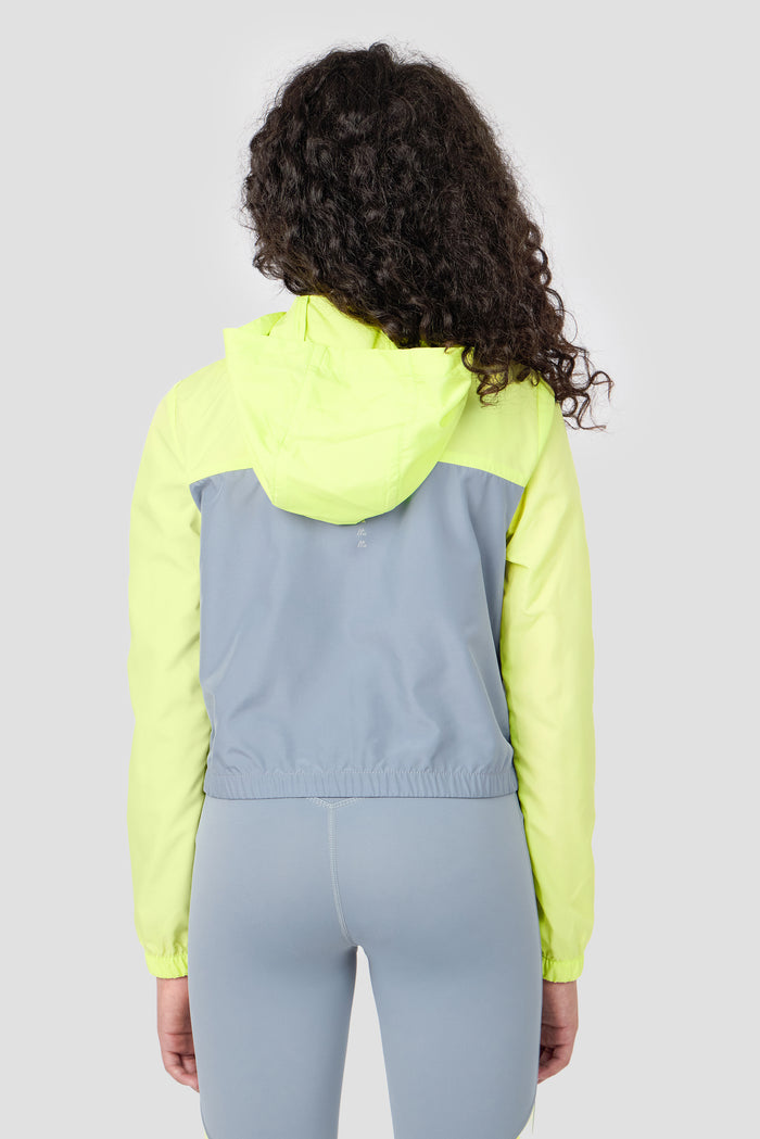 Girls Pace 2.0 Windbreaker - Citrus/Cadet Grey
