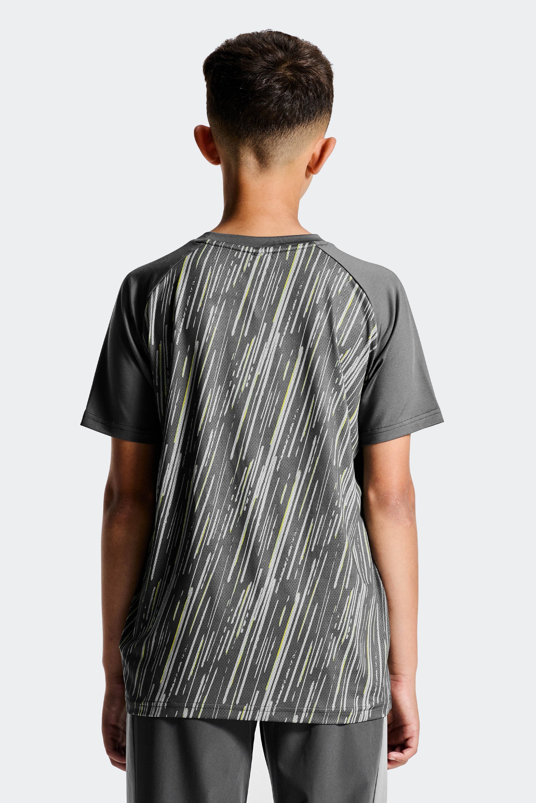 Boys Vigour T-Shirt - Asphalt/Platinum Grey/Blazing Yellow