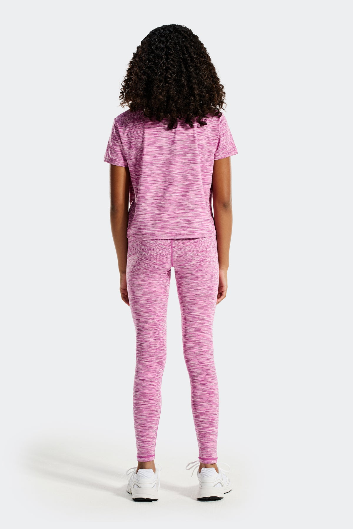 Girls Trail Icon Legging - Vivid Orchid/Bloom/Hibiscus/Bubble Pink/Lullaby Pink