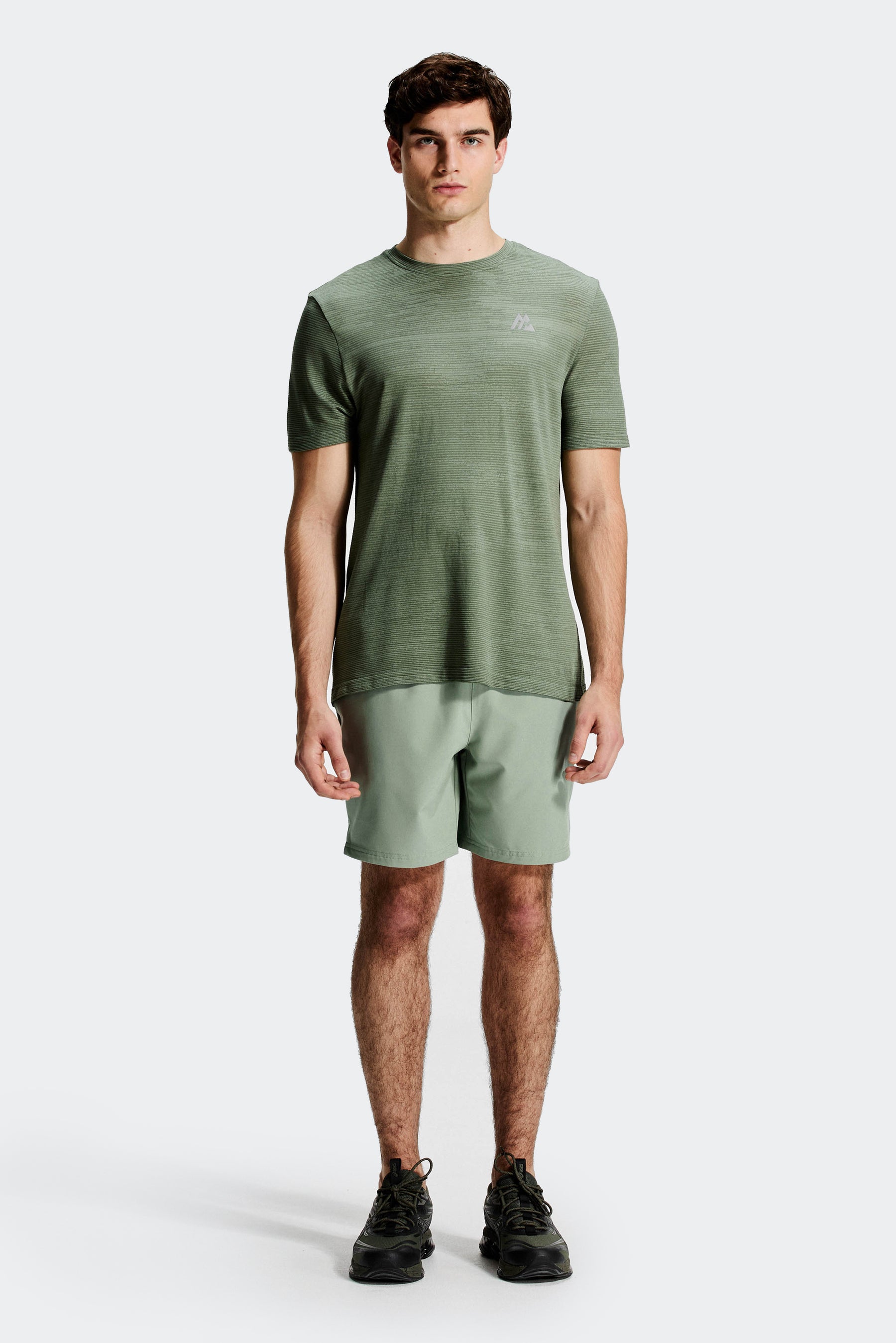 Glitch Seamless T-Shirt - Green Slate/Ash Green