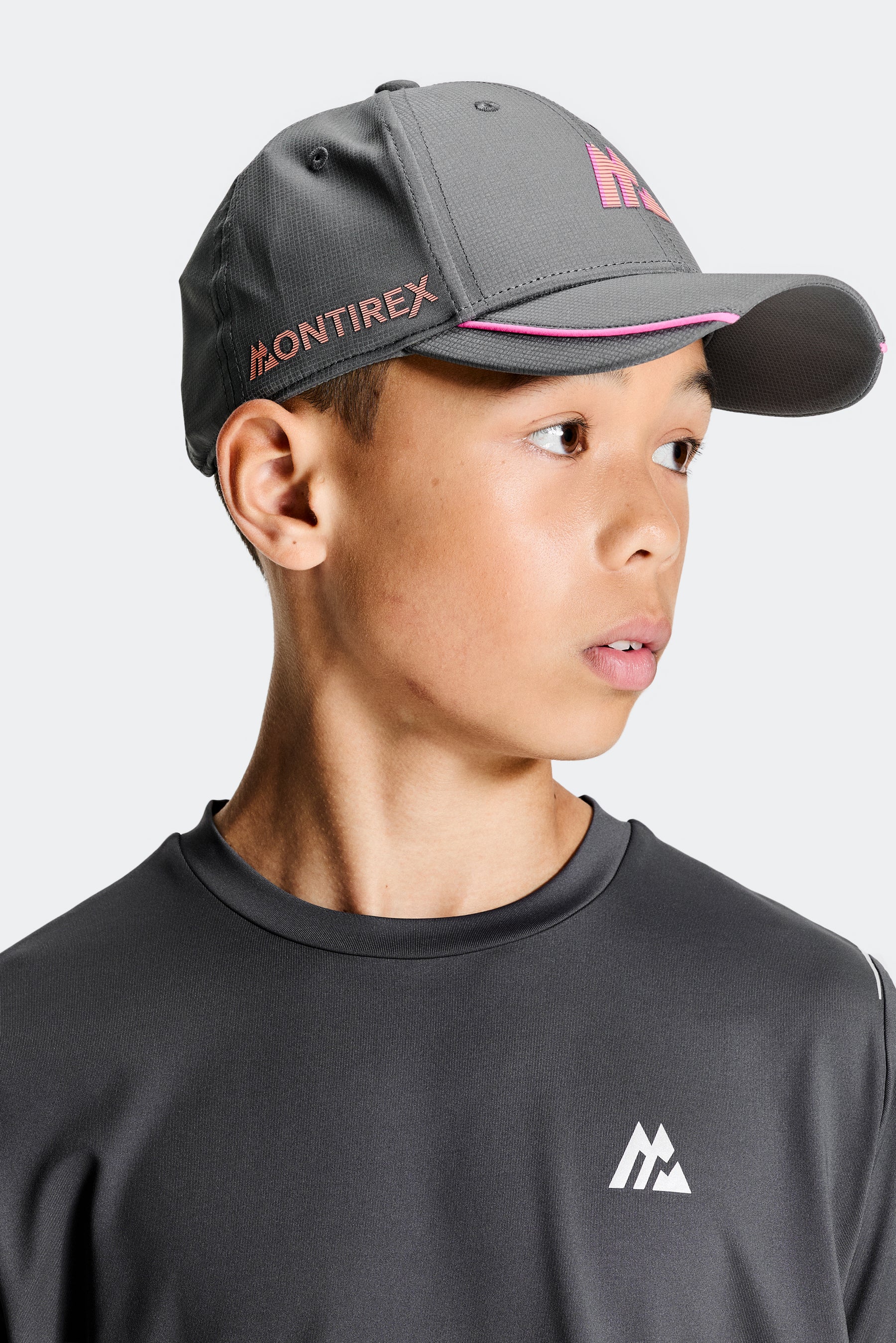 Junior Pace 2.0 Cap - Cement Grey/Peach Punch/Peony Pink