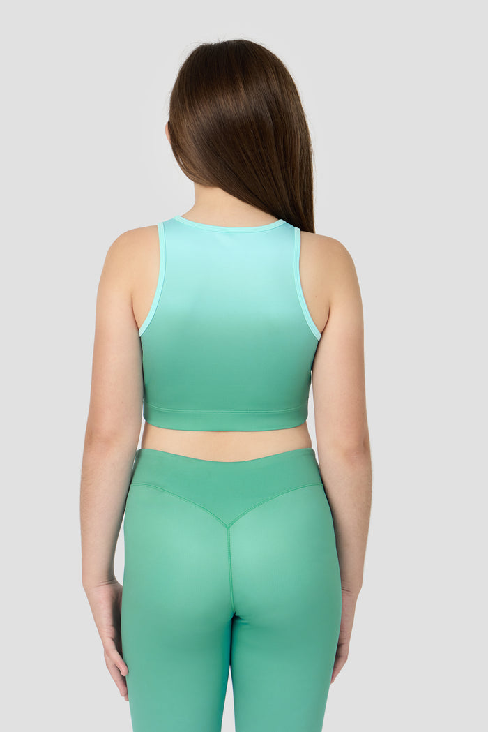 Girls Glow Vest - Mineral Green/Arctic Blue