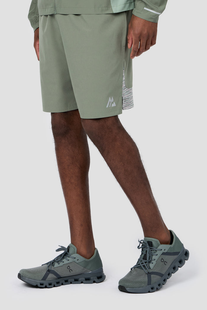 Trail Panel Short - Green Slate/Pink