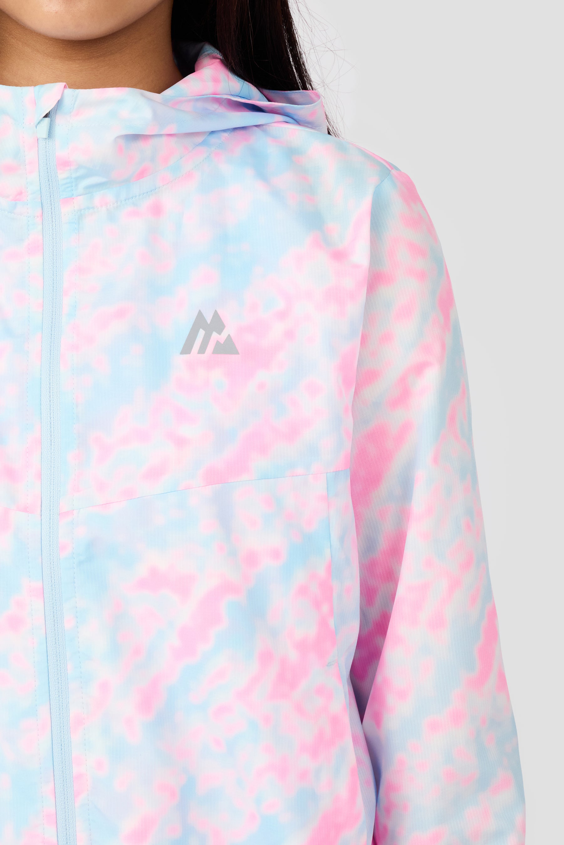 Girls Celeste Windbreaker - Misty Blue/Candy Floss/White