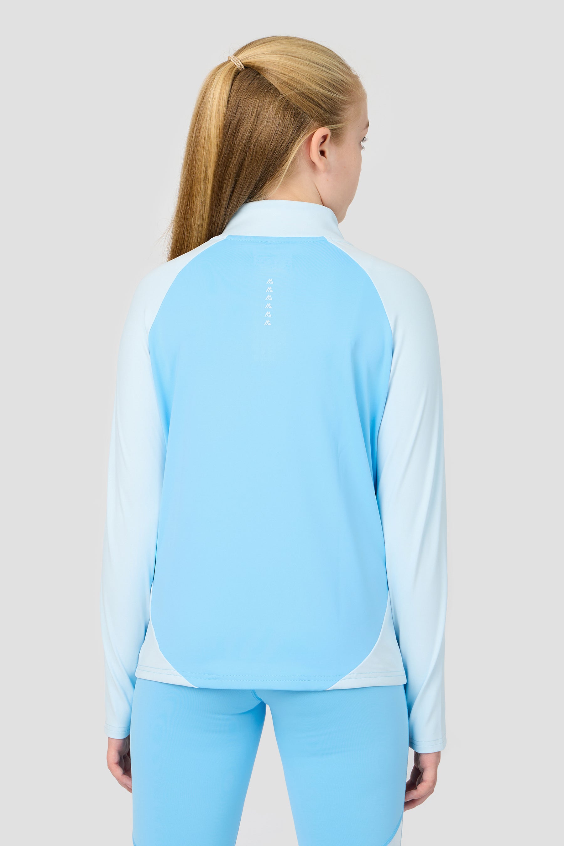 Girls Dash 1/4 Zip - Seashell Blue/Misty Blue