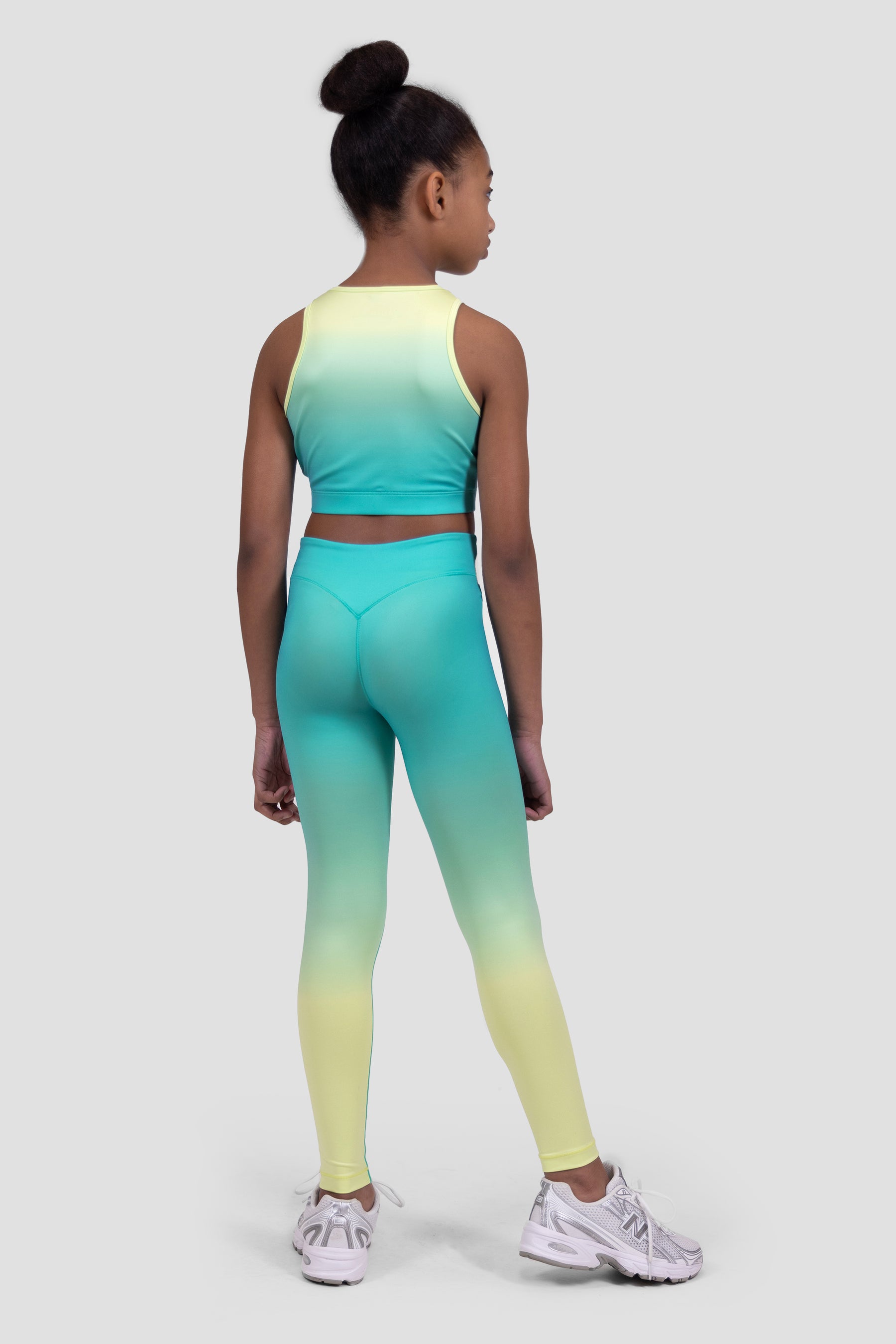 Girls Glow Legging - Persian Green/Citrus