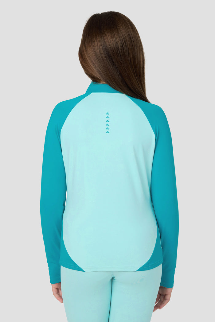 Girls Dash 1/4 Zip - Arctic Blue/Pacific