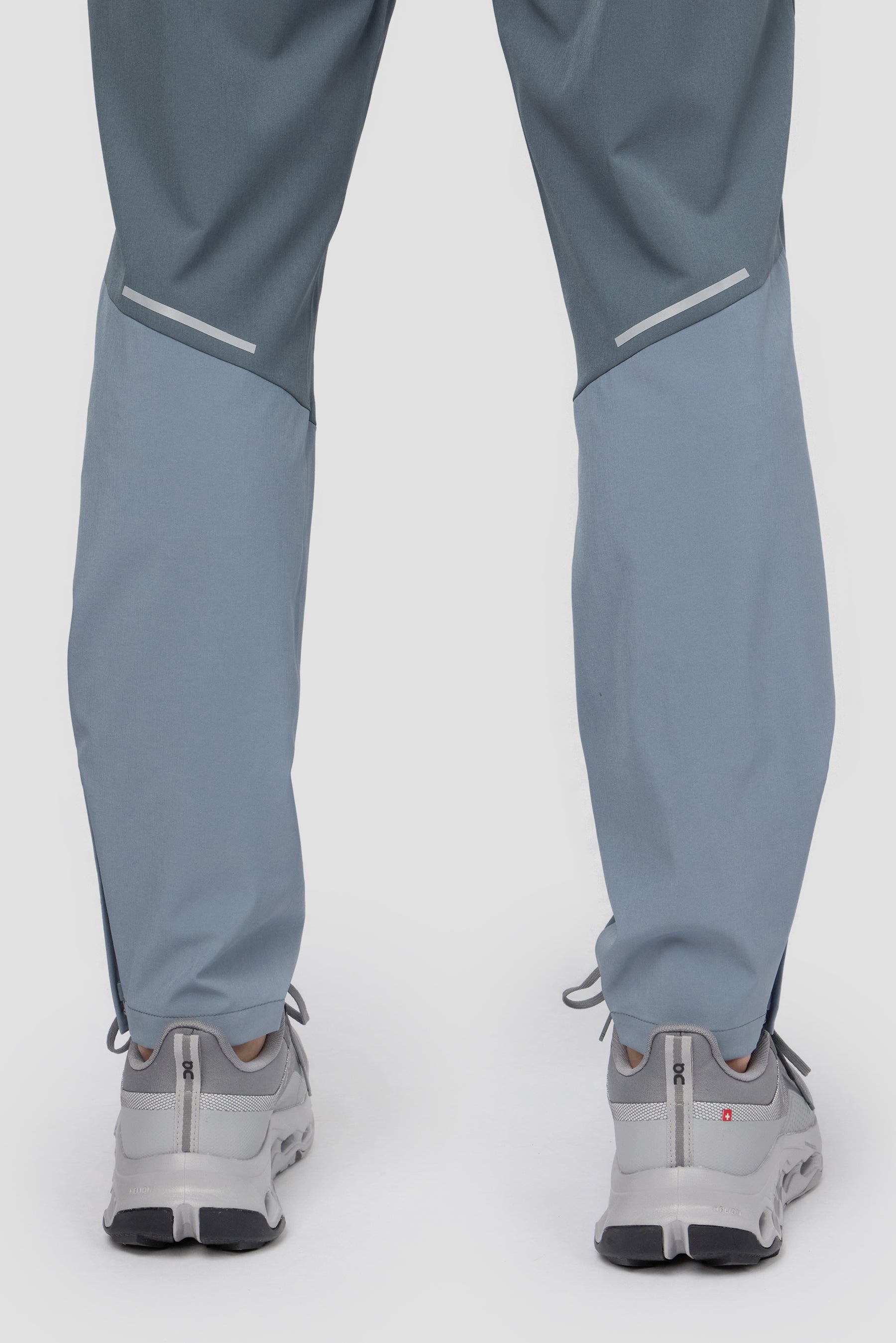 Trail Panel Running Pant - Grey/Green/White