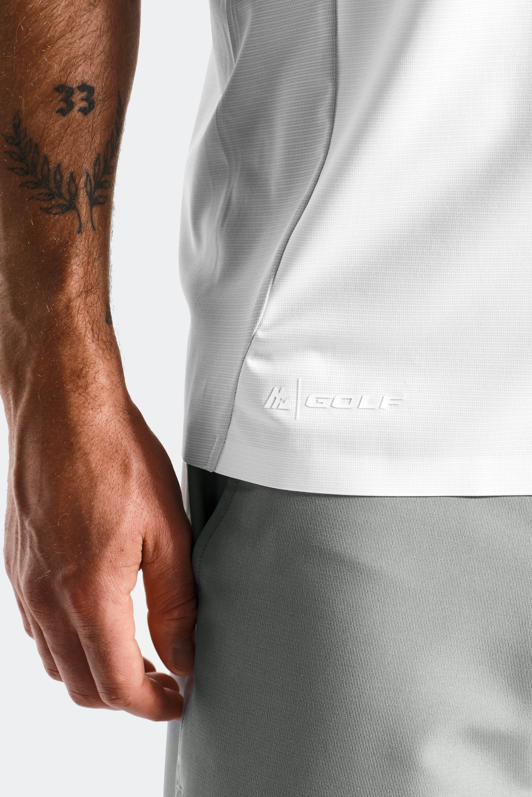 Golf Polo - White/Light Smoke Grey