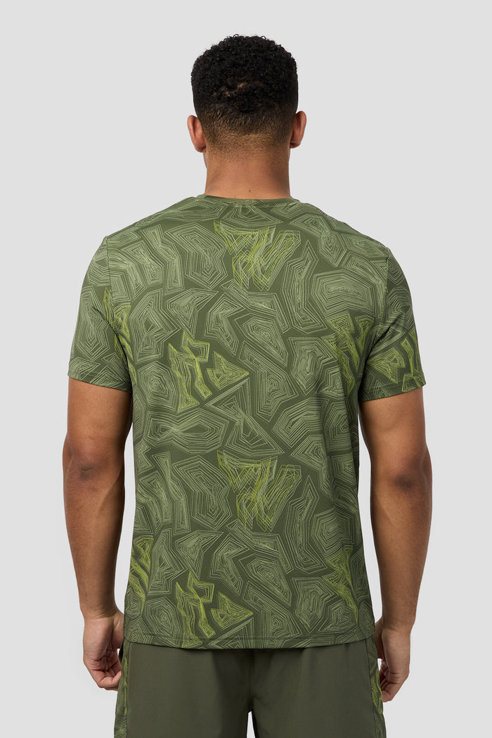 Geo M Print T-Shirt - Elm