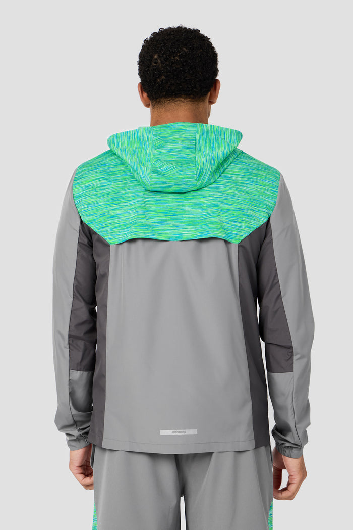 Trail Windbreaker - Grey/Blue/Green Multi