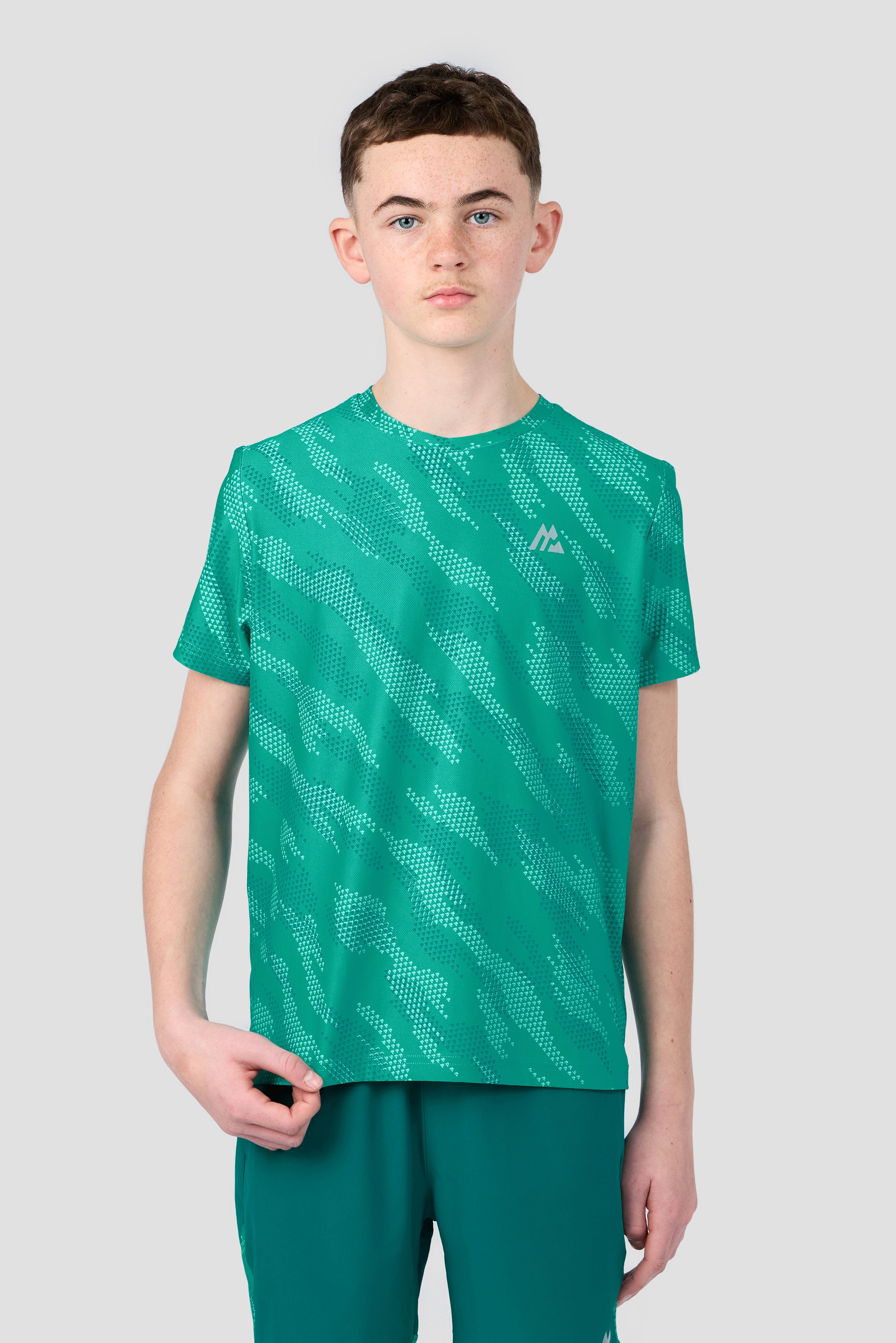Montirex Boys Thera T-Shirt | Sportswear Gymwear - Lagoon Green
