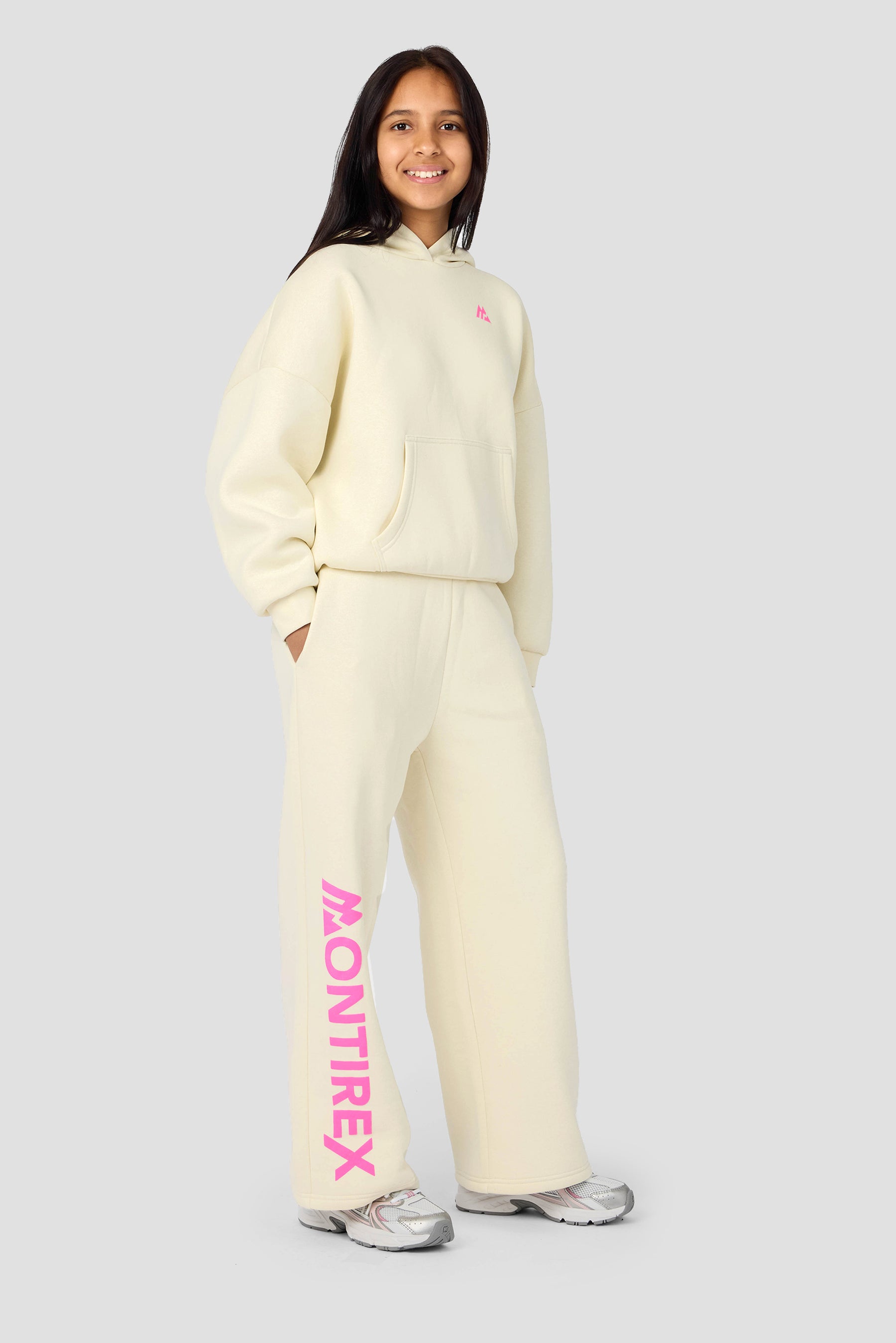 Girls Vibe Wide Leg Jogger - Vanilla Foam
