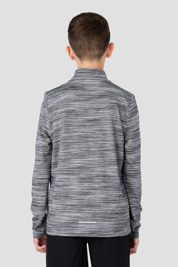 Boys Trail 1/4 Zip - Black/Grey Multi