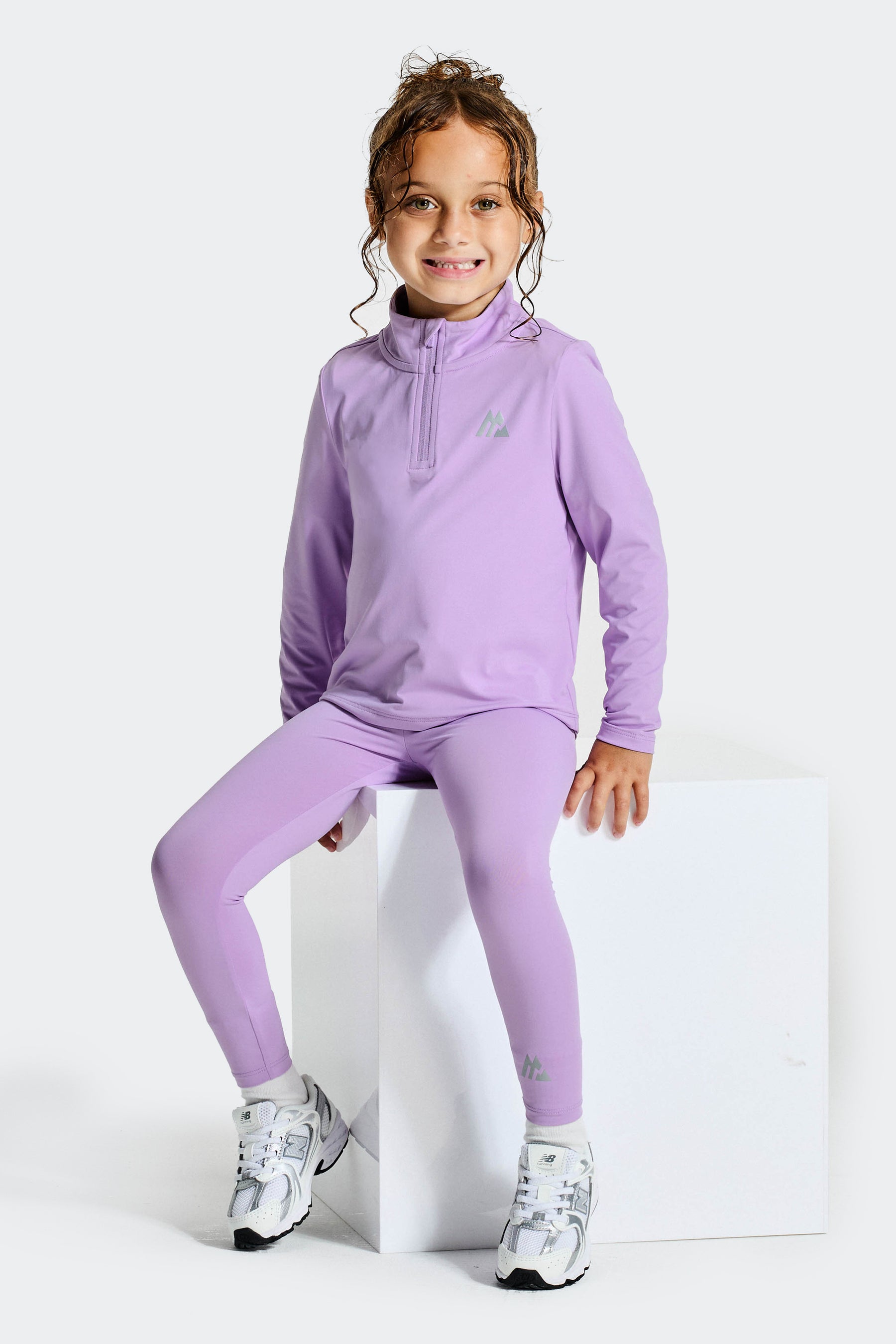 Infant Girls Bounce 1/4 Zip/Legging Set - Lilac Breeze