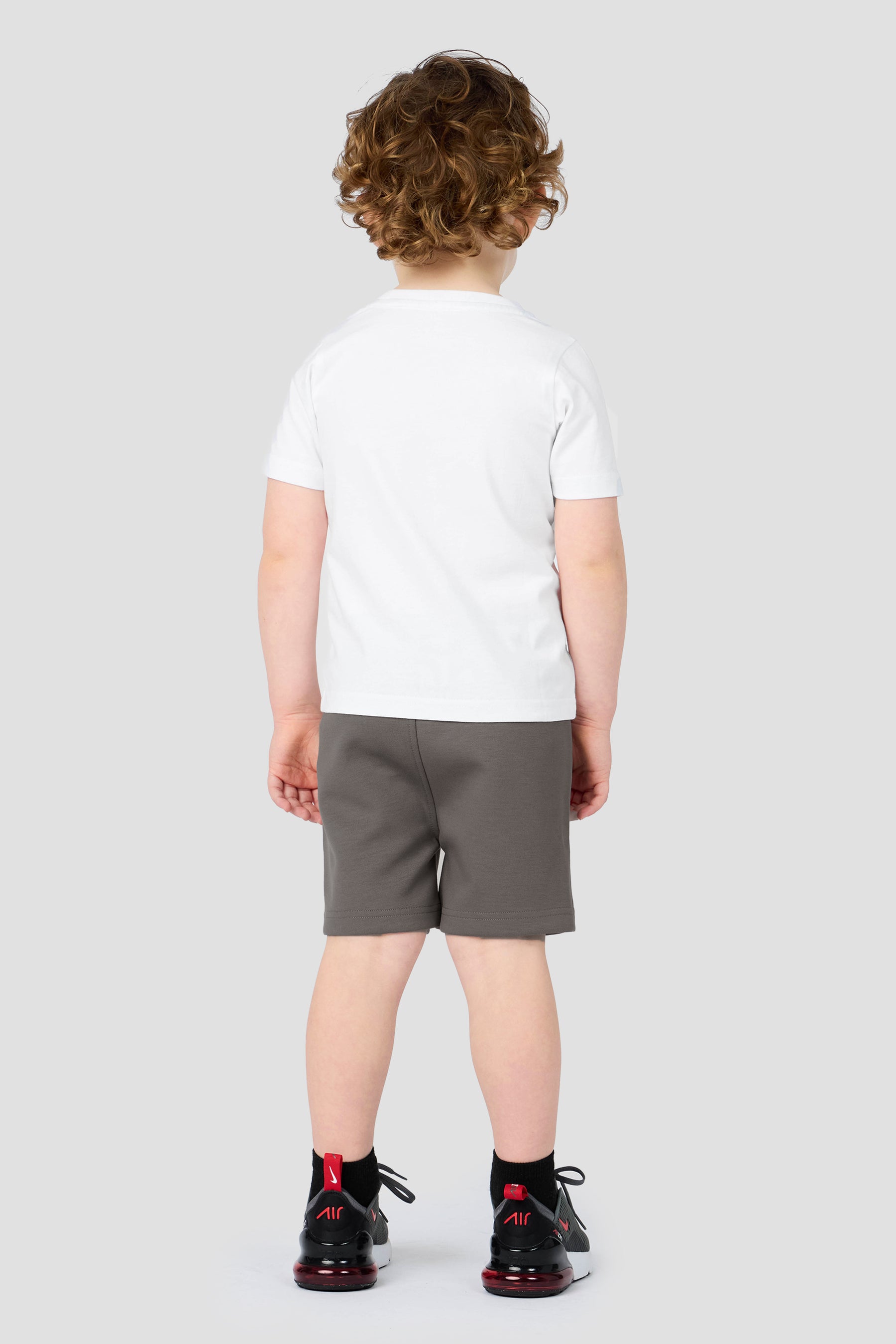 Infant Boys Explore T-Shirt/Short Set - White/Cement Grey
