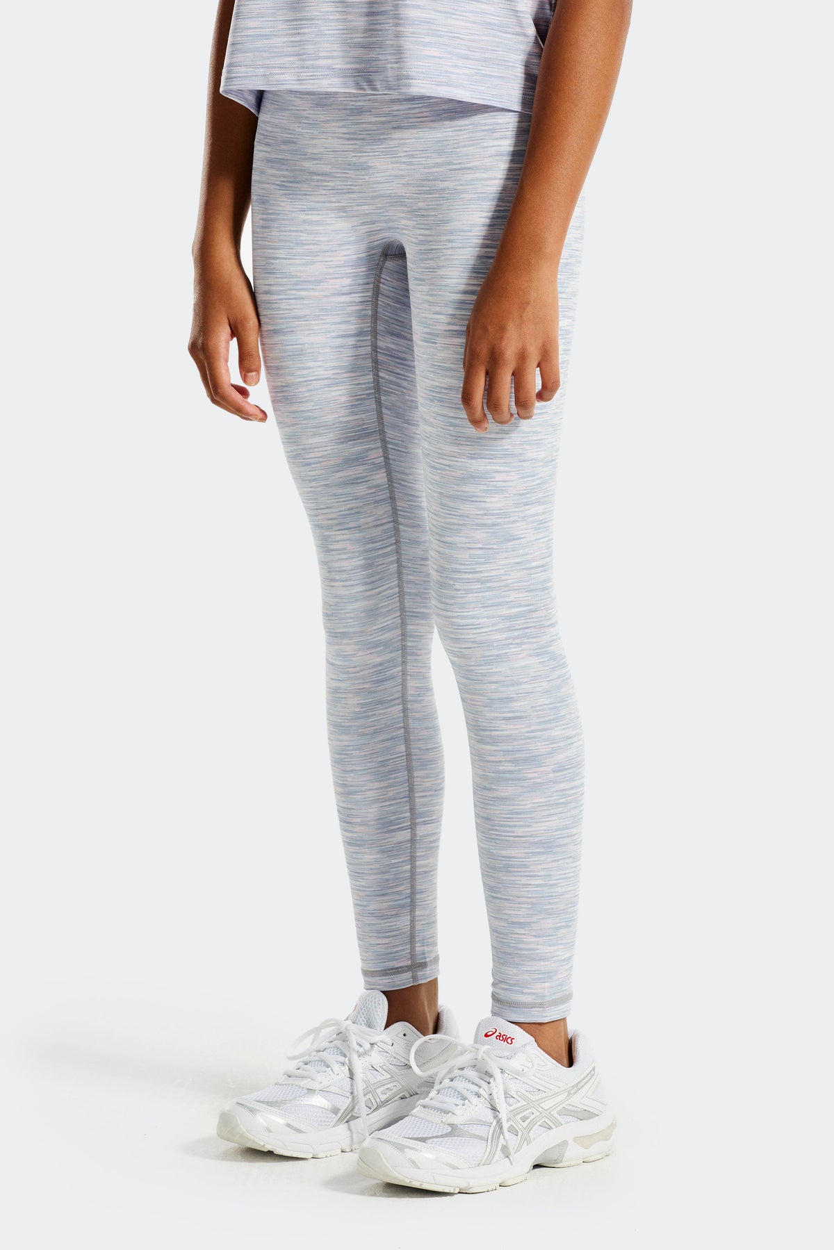 Girls Trail Legging - Grey/Blue/Pink/White