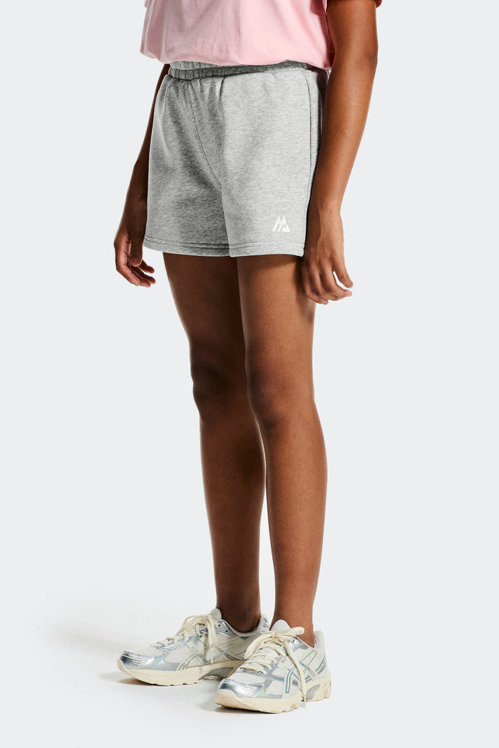 Girls Essence Fleece Short - Grey Marl