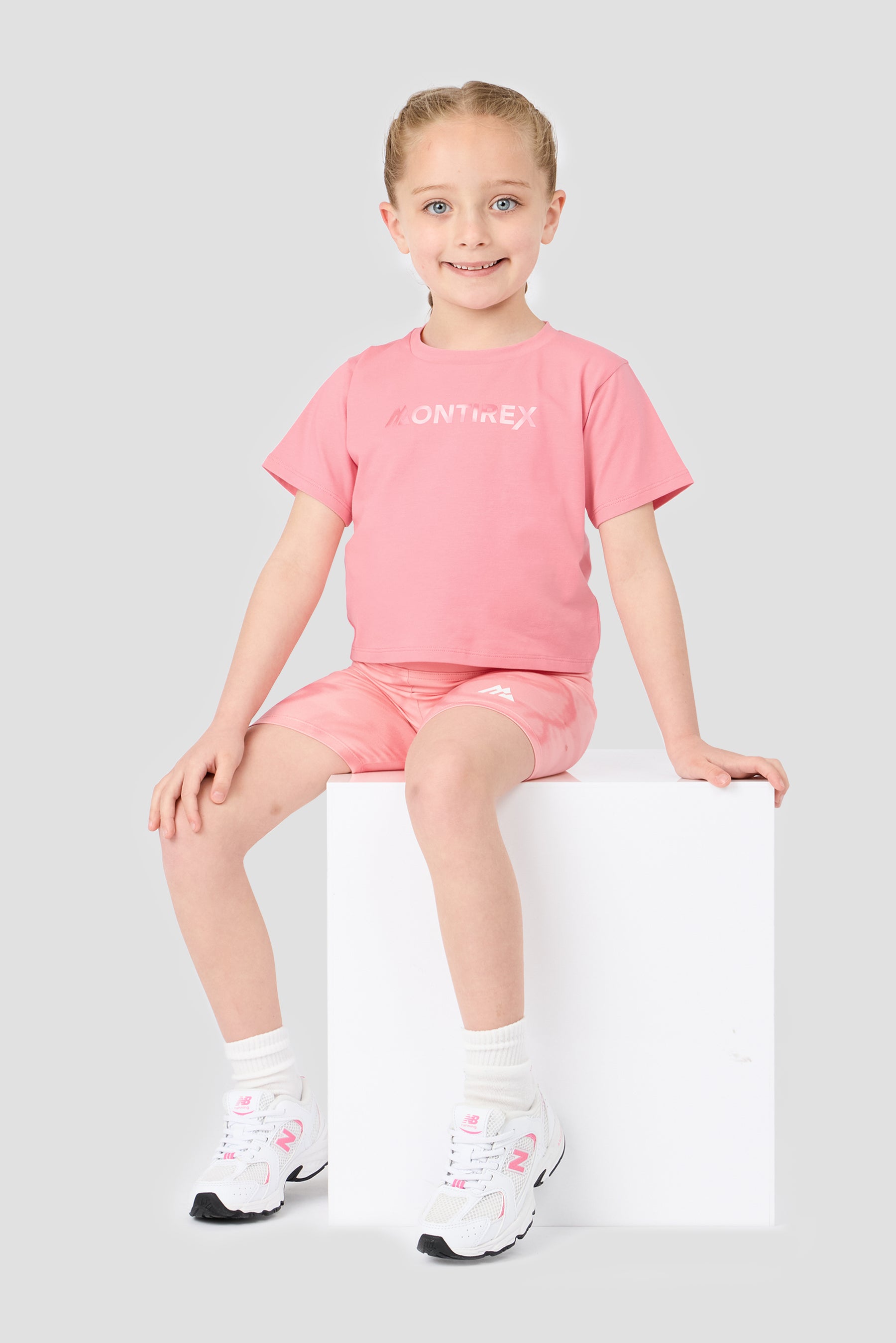 Infant Girl's Swirl T-Shirt/Cycling Short Set - Sweet Pink/Ballet