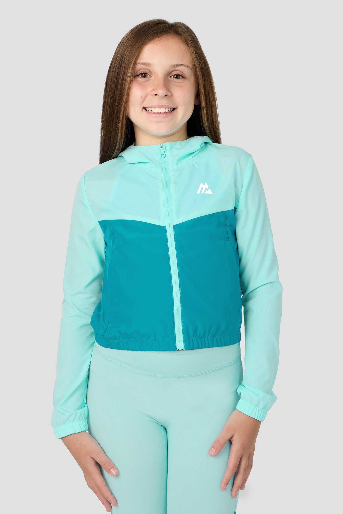 Girls Pace 2.0 Windbreaker - Arctic Blue/Pacific