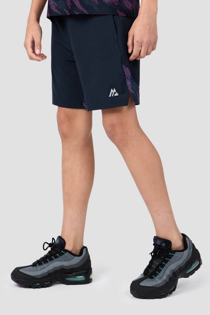 Boys Thera Short - Navy Void/Greyed Indigo/Knockout Pink