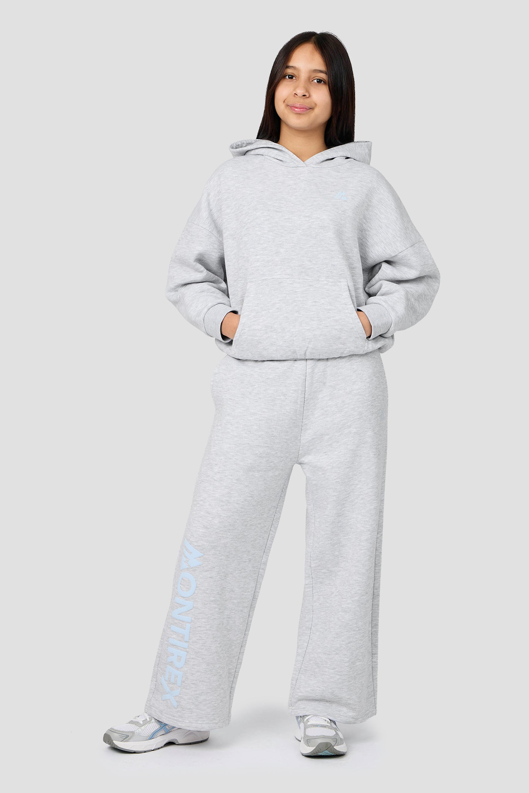 Girls Vibe Jogger - Light Smoke Grey Marl/Misty Blue
