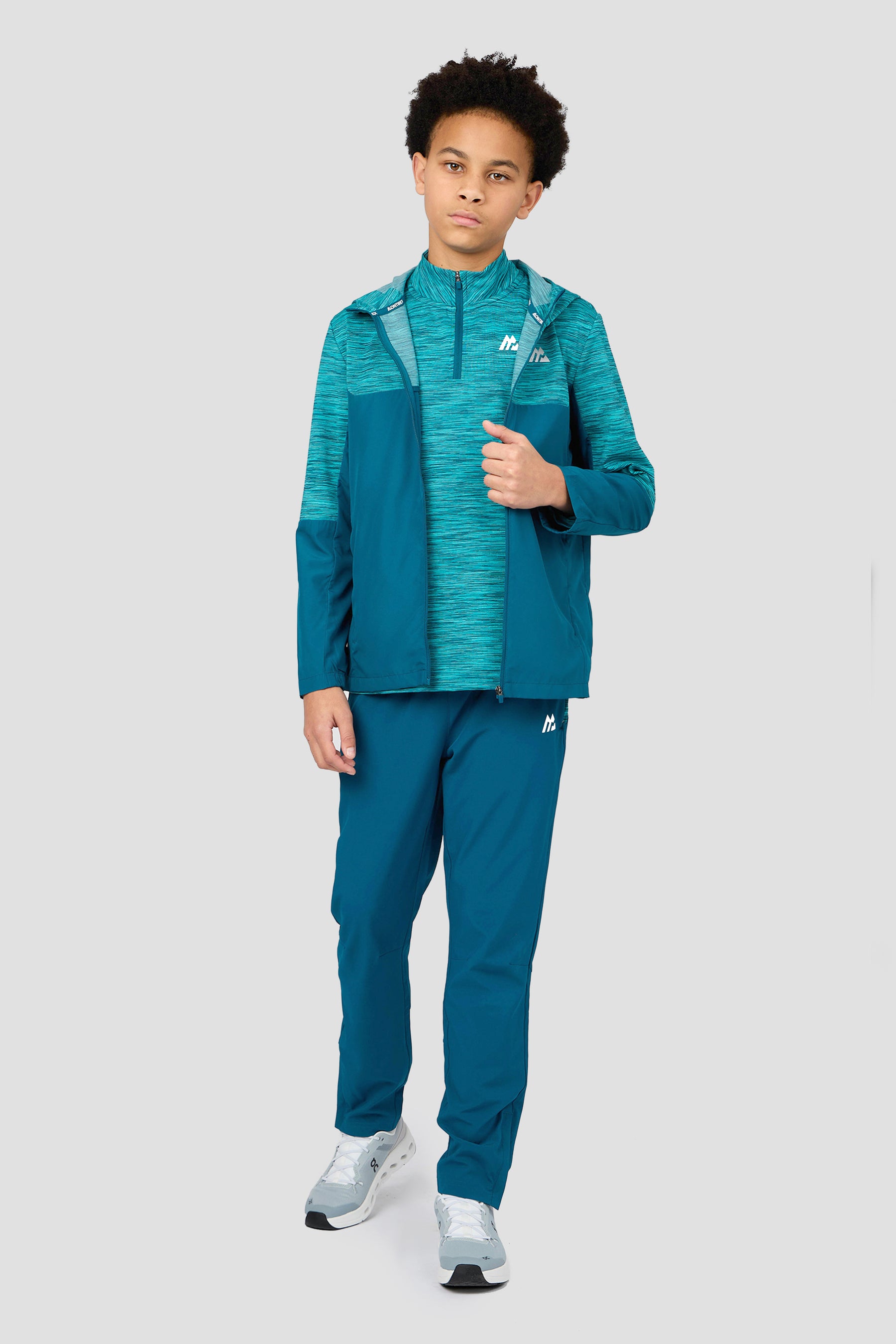 Boys Trail 1/4 Zip - Teal Multi