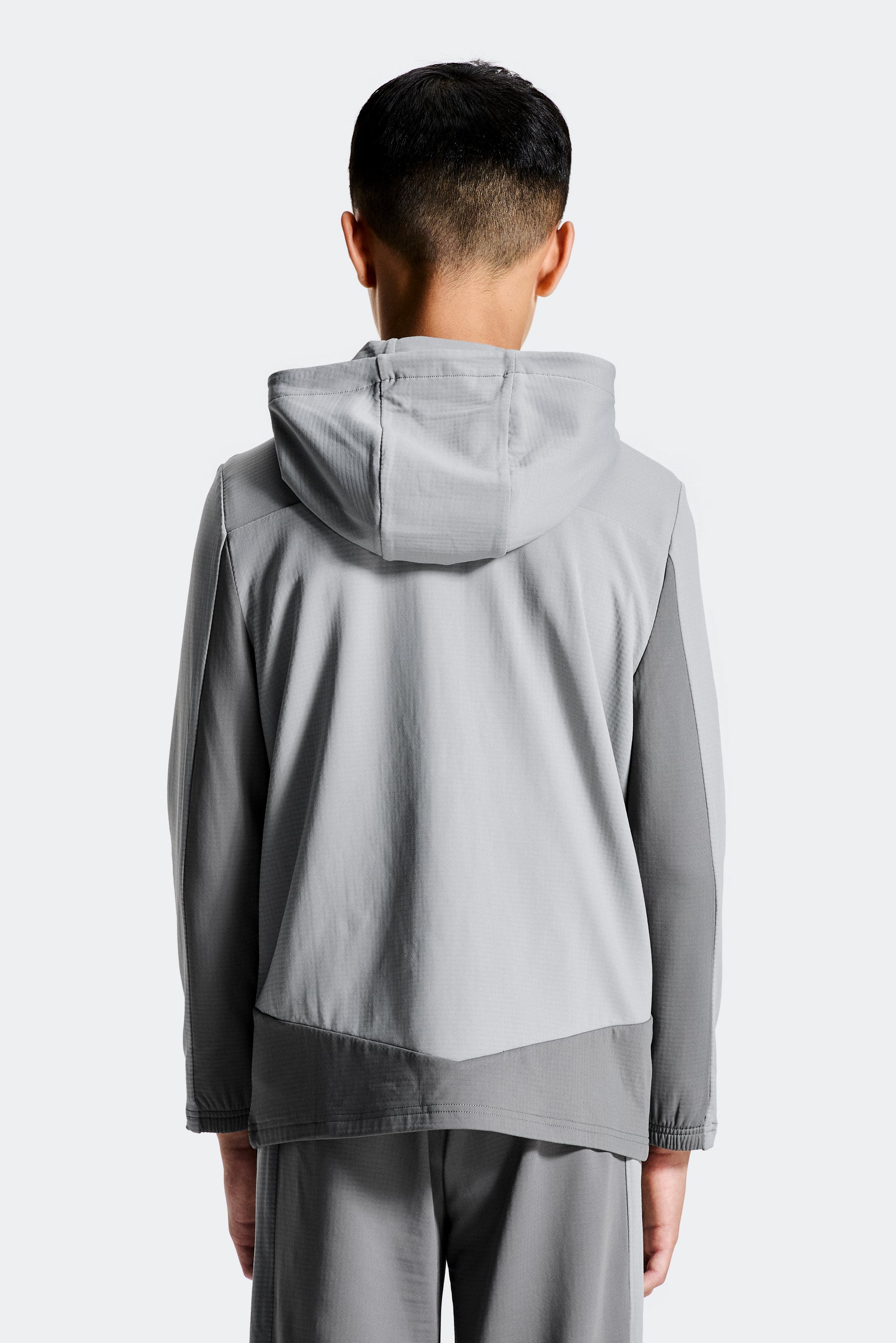 Boys Carbon Hood - Cement Grey/Platinum Grey